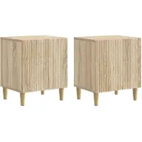 vidaXL Nachtkastje 2 st Sonoma Eiken 43 x 34,5 x 50 cm Bewerkt hout