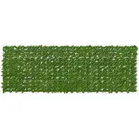 vidaXL Balkonscherm met bladeren Groen en Geel 300 x 100 cm