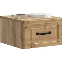 vidaXL Muurbevestigde Nachttafel 2 st Artisanaal eiken
