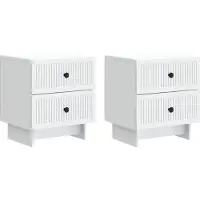 vidaXL Nachtkastje met lade 2 pcs Wit 43 x 34,5 x 47,5 cm Bewerkt hout
