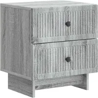 vidaXL Nachtkastje 2 st Grijs sonoma 43 x 34,5 x 47,5 cm Bewerkt hout