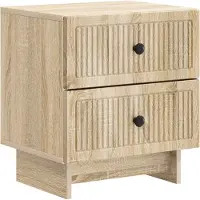vidaXL Nachtkastje Sonoma Eiken 43 x 34,5 x 47,5 cm Bewerkt hout