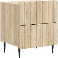 vidaXL Nachtkastje 2 pcs Sonoma Eiken 43 x 34,5 x 49,5 cm Bewerkt hout