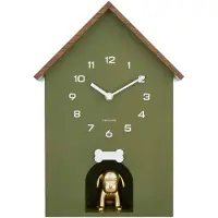Karlsson Klok Dog House Luxury Green Wooden Roof