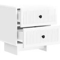 vidaXL Nachtkastje met lade 2 pcs Hoogglans Wit 43 x 34,5 x 47,5 cm