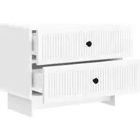 vidaXL Nachtkastje Hoogglans Wit 62 x 34,5 x 47,5 cm Bewerkt hout