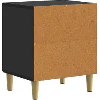 vidaXL Nachtkastje 2 st Zwart 43 x 34,5 x 50 cm Bewerkt hout