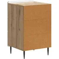 vidaXL Nachtkastje Artisanaal eiken 43x 41 x 68 cm Bewerkt hout
