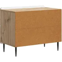 vidaXL Nachtkastje Artisanaal eiken 62 x 34,5 x 49,5 cm Bewerkt hout