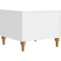 vidaXL Salontafel met lade Hoogglans Wit 49 x 50 x 40 cm Bewerkt hout
