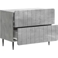 vidaXL Nachtkastje Betongrijs 62 x 34,5 x 49,5 cm Bewerkt hout