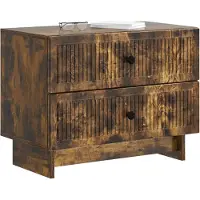 vidaXL Nachtkastje Gerookt eiken 62 x 34,5 x 47,5 cm Bewerkt hout