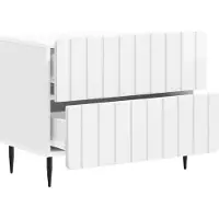 vidaXL Nachtkastje Hoogglans Wit 62 x 34,5 x 49,5 cm Bewerkt hout