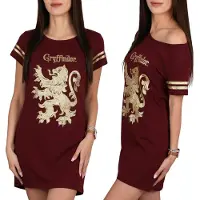 Sarcia.eu Harry Potter Gryffindor Damesnachtjapon, damespyjama 100% katoen, zomerslaaphemd