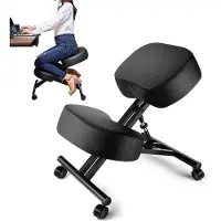 Ren Kniestoel - douchekruk - ergonomische bureaustoel - Zwart - 57cm x 46cm x 71cm