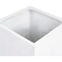 Beliani PAROS - Plantenbak - Wit - 30x30x28 cm - Klei-vezelmengsel