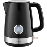 Inventum HW917B - Retro waterkoker - Inhoud 1,7 liter - Temperatuurindicator - Kunststof - 2200 watt - Zwart/RVS
