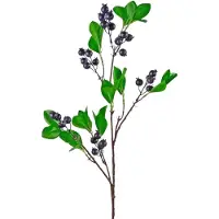Easyplants | Kunsttak Berry 76 cm paars | Zijde | Nepbloemen | paars | Onderhoudsvrij | Kant-en-klaar