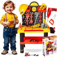 Ren Werkbank Kinderen - Houten Werkbank - Werkbank Little Dutch - Veelkleurig - 33cm x 58cm x 68cm
