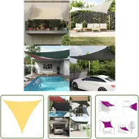 The Living Store Zonnezeil HDPE 3x3x3m Beige - Wind- en waterdoorlatend - UV-bestendig - Inclusief