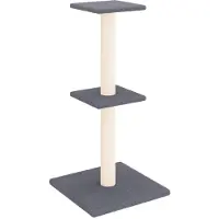 Syfax Kattenmeubel met sisal krabpalen 73 cm donkergrijs