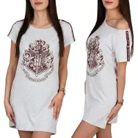 Sarcia.eu Harry Potter Hogwarts Damesnachtjapon, katoenen nachthemd, voor de zomer