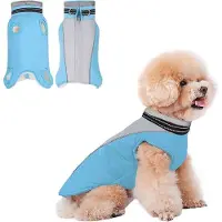Ce Serie - Winterjas voor Hond - XL - Reflecterende Strepen - Niebieski