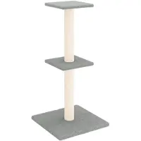 Syfax Kattenmeubel met sisal krabpalen 73 cm lichtgrijs