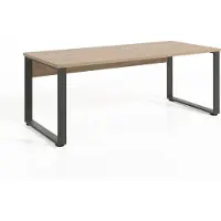 Huisenthuis.nl Bureau Edison Eiken - Zwart - 170x80cm - Hoogte 73 cm