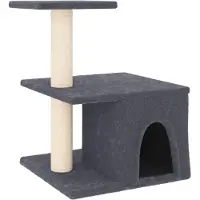 Syfax Kattenmeubel met sisal krabpalen 48 cm donkergrijs