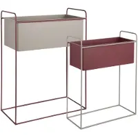 PT Living Plantenbak Set Reina Burgundy Red Warm Grey (Set van 2)