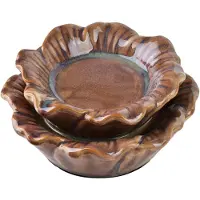 Mondex YARINE Kwiat Serie - Waxinelichtjeshouder - 15x15x7cm - Keramiek