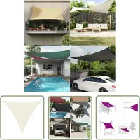 The Living Store Zonnezeil Driehoek - 4.5 x 4.5 x 4.5 m - PU-gecoat oxford stof