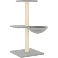 Syfax Kattenmeubel met sisal krabpalen 72 cm lichtgrijs