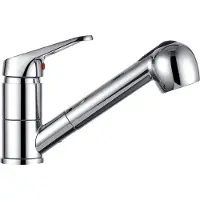 Auralum Max Keukenkraan met Uitrekbare Uitloop - 50 cm Uittrekbereik - 2 Straalstanden - Sterke Waterstroom - Warm-en koudwaterregeling - Chroom