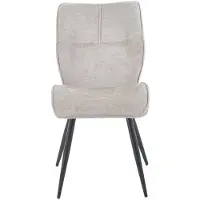 Huisenthuis.nl Stoel Oberon Zand - Stof - Set van 2 - Zithoogte 46 cm - Zitdiepte 44 cm