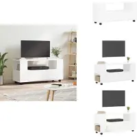 vidaXL Tv-kast - Tv-kasten - Tv-meubel - Hifi-meubel - Tv-meubel 102x34,5x43 cm bewerkt hout wit