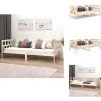 vidaXL Dagbed van massief grenenhout, 90x200 cm - Bedden & Bedframes