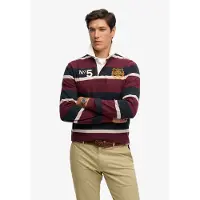 Superdry Shirt curry / wijnrood / zwart / wit