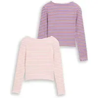 Tom Tailor Shirt saffier / lichtoranje / rosa / wit