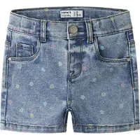 Name it Jeans 'NMFSalli' blauw denim / lichtblauw / geel / rosa