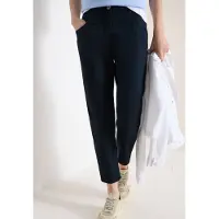 Cecil Dames 7/8 Mid Waist Slim Legs broek in casual fit - Blauw - 29