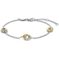 Ti sento Dames Armband - 925 zilver - Zirkonia met geel verguld - 2925ZY
