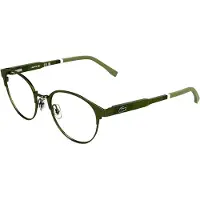 Lacoste L3115 48/18/135 Matte khaki Metalen Bril voor Jongens L3115