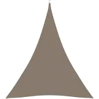 The Living Store Zonnezeil - Driehoekig - 5x6x6m - PU-gecoat - Taupe