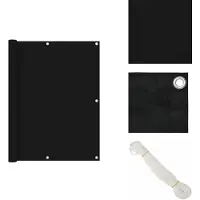 vidaXL Balkonscherm - Balkonschermen - Scherm - Schermen - Balkonscherm 120x500 cm oxford stof zwart