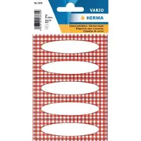 Herma Etiket 3639 keuken ruit rood - 7 stuks
