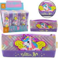 Lean Etui Schoolspullen Met Eenhoorn Paars 20 X 8,5cm