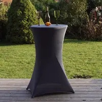 TRUTZHOLM Bartafel met antraciet deksel inklapbaar Ø 60cm bistrotafel klaptafel biertafel