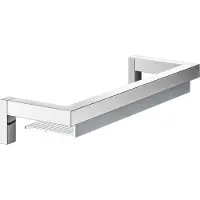 Keuco EDITION 90 Square Doucheplanchet 34 cm, Aluminium verchroomd, Made in Germany, incl. schroeven en pluggen, Doucheplanchet voor boren